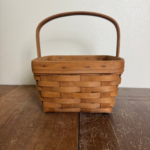Longaberger 1988 Handmade Square Gathering Holiday Basket with fixed handle‎ - Picture 2 of 9